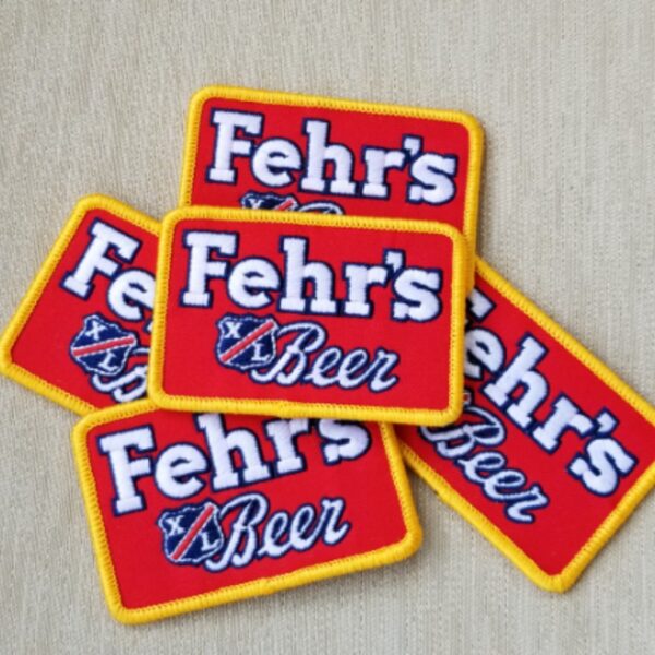 Iron on patch featuring the Fehr's Beer XL logo.